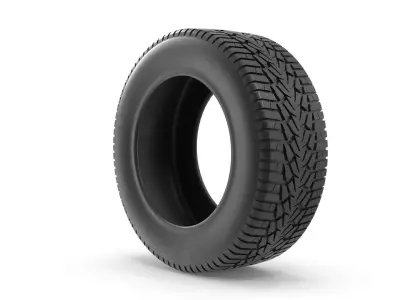 Black Wheel Low-poly 3D model