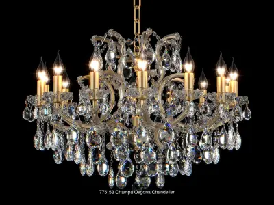 775 Champa Osgona Collection of Crystal Lamps 3D Model Pack purchase