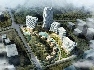 3Dmax fashion city commercial square building 137 3D model