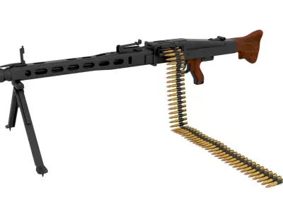 MG 42 WW2 German Machine Gun 3D model