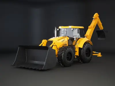 Generic Large Backhoe Loader 3D model