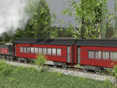 Train 3D Model 3D model purchase