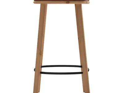 Wylie Leather Counter Stool 3D model