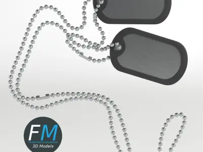 Dog tags 3D model purchase