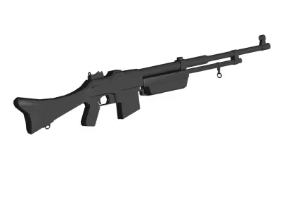 browning1928 machine gun 3D model