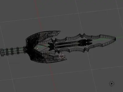 Angelic Wing Sword 3D Model Low-poly 3D model