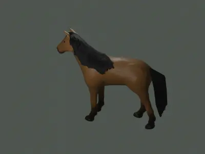 horse Free low-poly 3D model buy