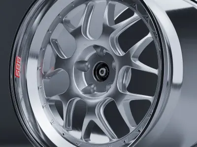 BBS WHEELS - E07 5 lugs version Low-poly 3D model
