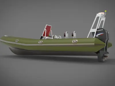 military support boat 3D model