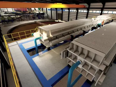 Processing plant coal washing 3D Model 3D model