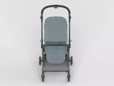 Baby stroller 3D model 3D model 9