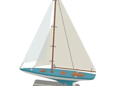 Sailing boat scale model  3D print model