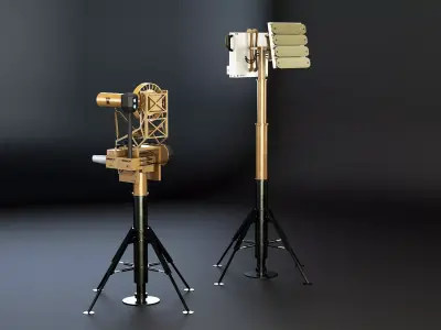 Anti Drone System Sand Camo Low-poly 3D model