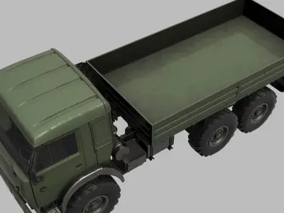  Military Truck Low-poly 3D model