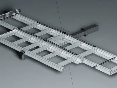 Motorcycle carrier hitch Low-poly 3D model
