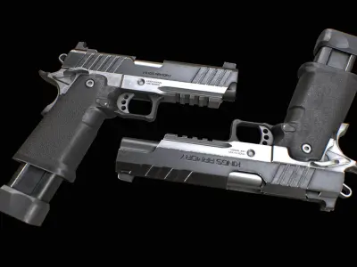 Knight Armory 1911 Low Poly PBR - FPS Weapon Low-poly 3D model