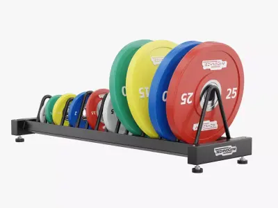 Technogym Bumper Plates Rack 3D model