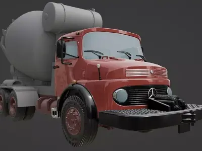 Mercedes Benz 2213 concrete mixer  3D print model