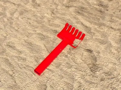 Beach toys sand Free low-poly 3D model