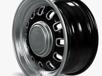 Legendary Wheel Co GT8 Wheel Black 4-Lug 3D model