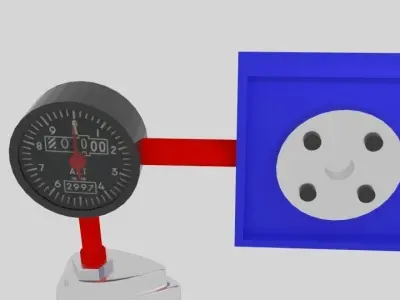  Pitot Tube Simple System Low-poly 3D model