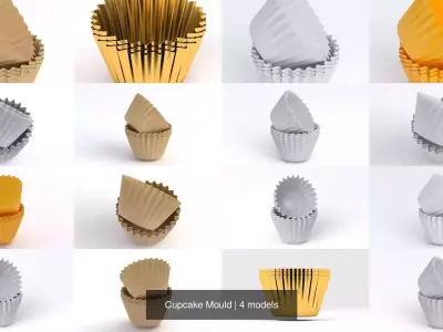 Cupcake Mould 3D Model Pack