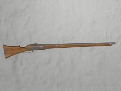 Matchlock musket or arquebus Free 3D model