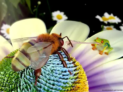 Bee 3DSMax Low-poly 3D model