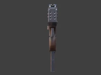 micro uzi gun Low-poly 3D model