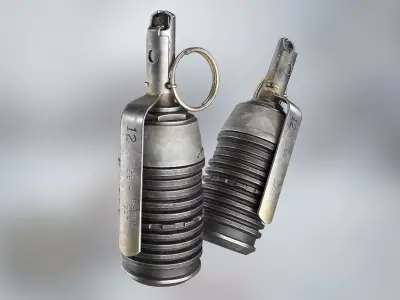 Russian grenades pack  Low-poly 3D model