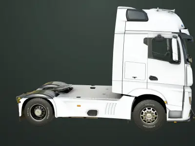 Generic Heavy Truck Chassis 03 All PBR Unity UE Textures Low-poly 3D model