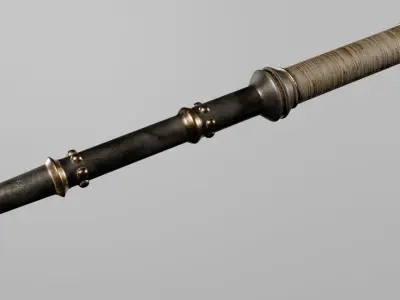 Battle Mace Low-poly 3D model