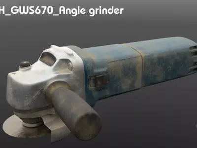 BOSCH GWS670 Angle Grinder 3D model