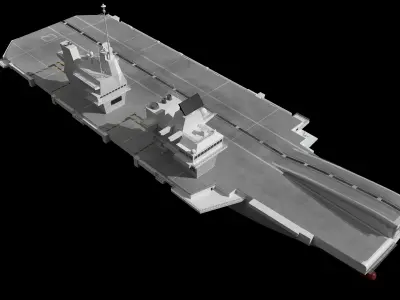 3D Queen Elizabeth-class aircraft carrier  3D model