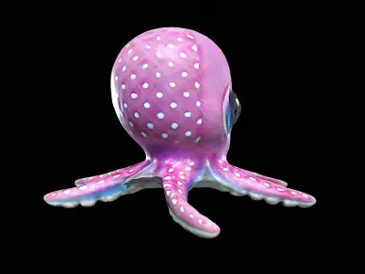 Cute little octopus 3D model purchase