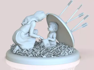 MOTHERS LOVE FOR THE CHILD 3D print model