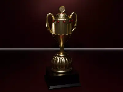 GemTrophy Low-poly 3D model