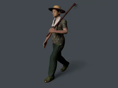 farmer avatar Low-poly 3D model