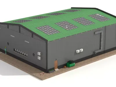 Warehouse 2 Low-poly 3D model get