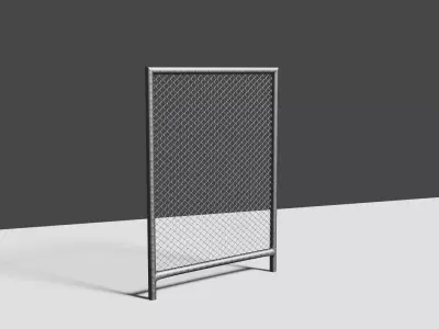 Chain linked fence 3D model