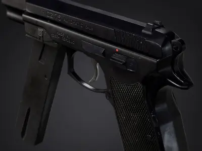 CZ75 Automatic Gun Low-poly 3D model