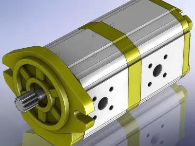Hydraulic Gear Pump VIVOLO XV-2P Free 3D model