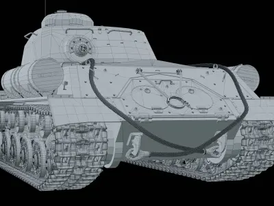 IS-2 Tank Base Mesh 3D model