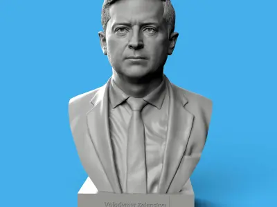 Volodymyr Zelensky Bust 3D print model