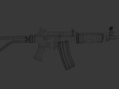 Galil  5 56 Low-poly 3D model