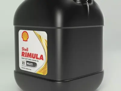 Jerrycan model shell rumula oil Low-poly 3D model