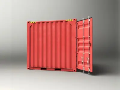 10 feet cube container 3D model