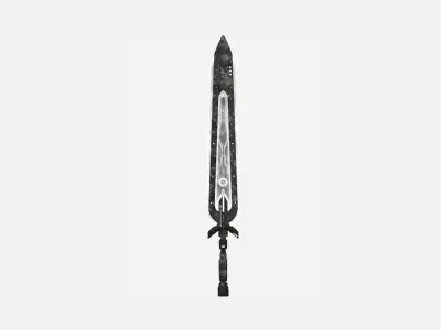 SciFi Sword B09 Black Camo - Sci Fi Weapon Design Low-poly 3D model