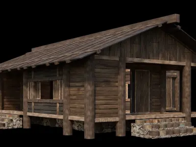 Medieval Houses 23- 4K Textures Game Ready Low-poly 3D model