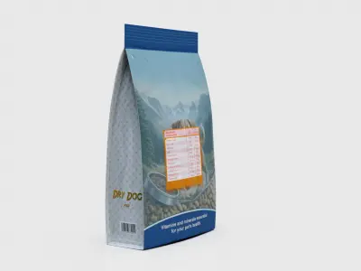 Dry Dog Food Low-poly 3D model buy